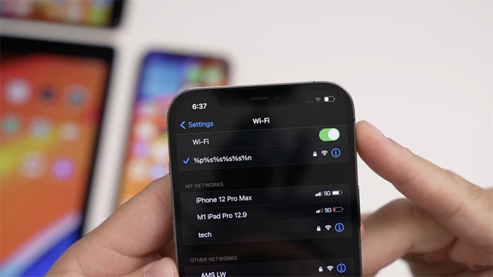 Màn hình cài đặt Wi-Fi trên iPhone. (Ảnh: 9to5Mac).