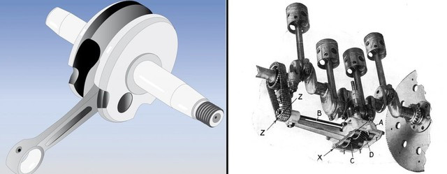 Việc sử dụng trục đối trọng là rất quan trọng để giảm tác động của các lực không cân bằng.