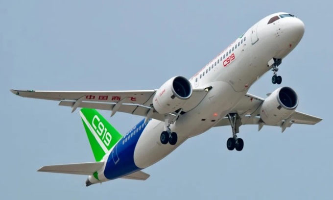 Máy bay C919 của Trung Quốc. (Ảnh: Sky_Blue/iStock).